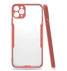 Apple iPhone 11 Pro Max Kılıf Platin Silikon - Pembe