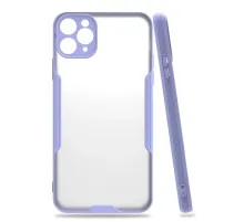 Apple iPhone 11 Pro Max Kılıf Platin Silikon - Lila