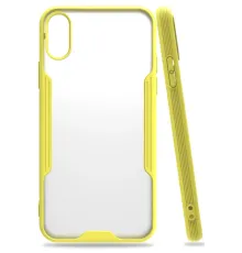 Apple iPhone X Kılıf Platin Silikon - Sarı