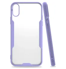 Apple iPhone X Kılıf Platin Silikon - Lila