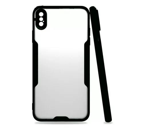 Apple iPhone XS Max Kılıf Platin Silikon - Siyah