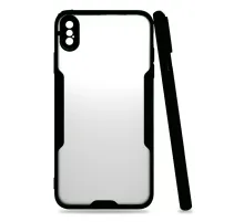 Apple iPhone XS Max Kılıf Platin Silikon - Siyah