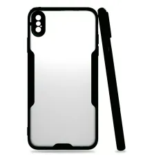 Apple iPhone XS Max Kılıf Platin Silikon - Siyah