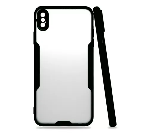 Apple iPhone XS Max Kılıf Platin Silikon - Siyah