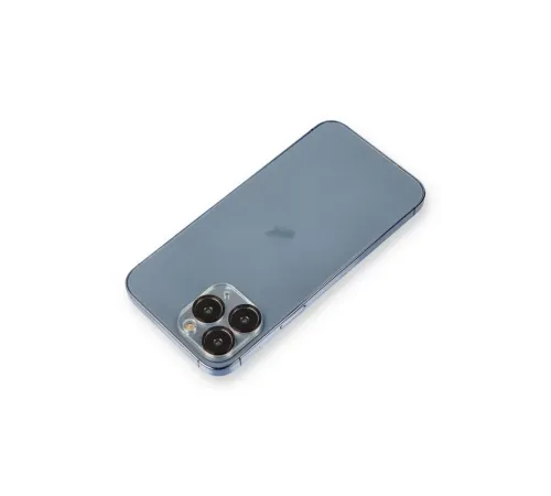 Apple iPhone 11 Pro Max Metal Kamera Lens Koruma Cam - Siyah