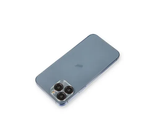 Apple iPhone 11 Pro Max Metal Kamera Lens Koruma Cam - Siyah