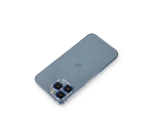 Apple iPhone 11 Pro Max Metal Kamera Lens Koruma Cam - Mavi
