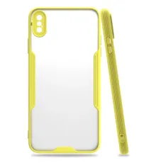 Apple iPhone XS Max Kılıf Platin Silikon - Sarı