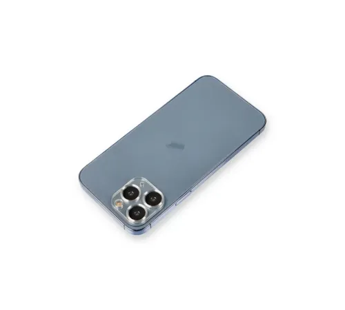 Apple iPhone 11 Pro Max Metal Kamera Lens Koruma Cam - Gümüş
