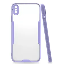 Apple iPhone XS Max Kılıf Platin Silikon - Lila