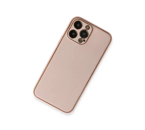Apple iPhone 13 Pro Kılıf Coco Deri Silikon Kapak - Pembe