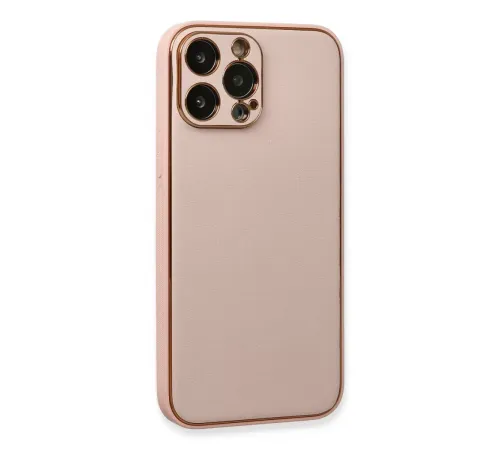 Apple iPhone 13 Pro Kılıf Coco Deri Silikon Kapak - Pembe