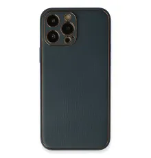 Apple iPhone 13 Pro Kılıf Coco Deri Silikon Kapak - Mavi