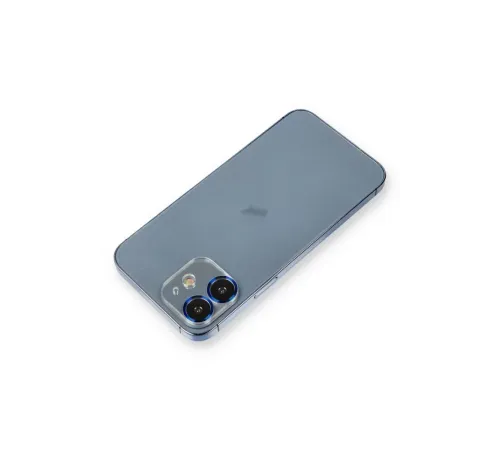 Apple iPhone 12 Metal Kamera Lens Koruma Cam - Mavi