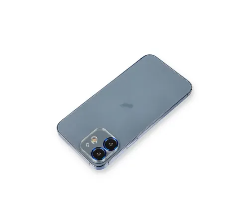 Apple iPhone 12 Metal Kamera Lens Koruma Cam - Mavi