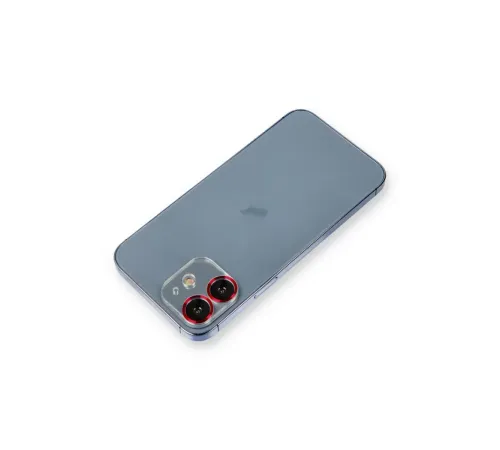 Apple iPhone 12 Metal Kamera Lens Koruma Cam - Kırmızı