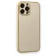 Apple iPhone 13 Pro Kılıf Coco Deri Silikon Kapak - Gold
