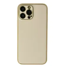 Apple iPhone 13 Pro Kılıf Coco Deri Silikon Kapak - Gold