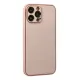 Apple iPhone 13 Pro Kılıf Coco Deri Silikon Kapak - Pudra