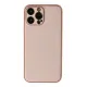 Apple iPhone 13 Pro Kılıf Coco Deri Silikon Kapak - Pudra