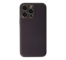 Apple iPhone 13 Pro Kılıf Coco Deri Silikon Kapak - Derin Mor