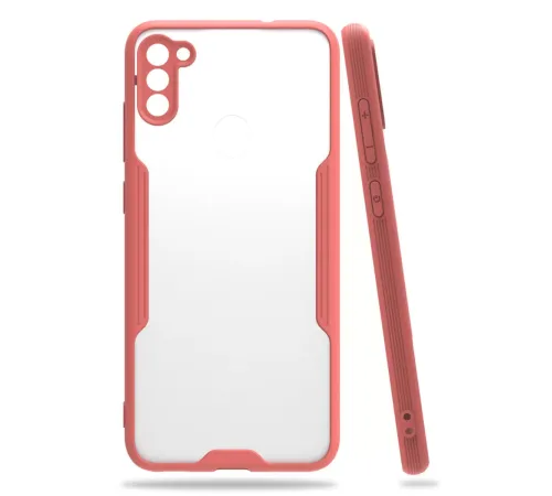 Samsung Galaxy A11 Kılıf Platin Silikon - Pembe