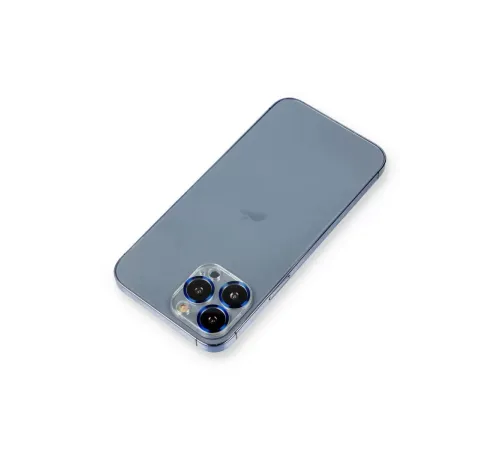 Apple iPhone 12 Pro Metal Kamera Lens Koruma Cam - Mavi