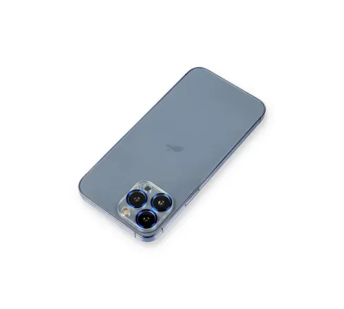 Apple iPhone 12 Pro Metal Kamera Lens Koruma Cam - Mavi