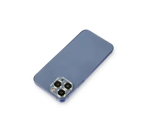Apple iPhone 12 Pro Metal Kamera Lens Koruma Cam - Açık Yeşil