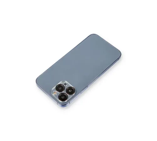 Apple iPhone 12 Pro Max Metal Kamera Lens Koruma Cam - Siyah