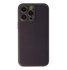 Apple iPhone 13 Pro Max Kılıf Coco Deri Silikon Kapak - Derin Mor