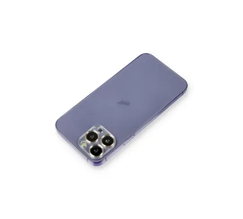 Apple iPhone 12 Pro Max Metal Kamera Lens Koruma Cam - Gold