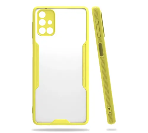 Samsung Galaxy M31S Kılıf Platin Silikon - Sarı