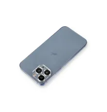 Apple iPhone 12 Pro Max Metal Kamera Lens Koruma Cam - Gümüş