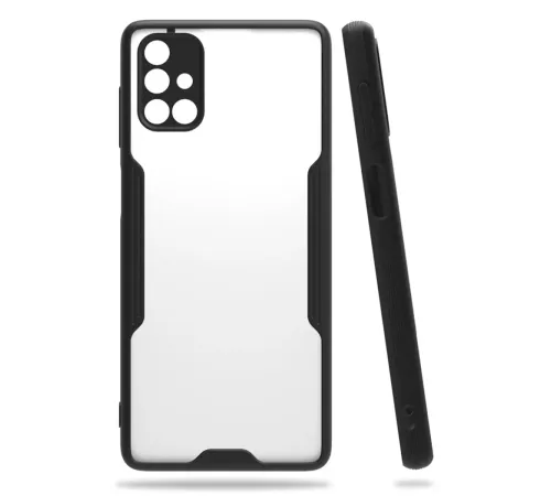 Samsung Galaxy M51 Kılıf Platin Silikon - Siyah