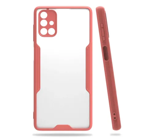 Samsung Galaxy M51 Kılıf Platin Silikon - Pembe