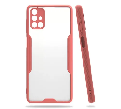 Samsung Galaxy M51 Kılıf Platin Silikon - Pembe