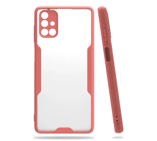 Samsung Galaxy M51 Kılıf Platin Silikon - Pembe