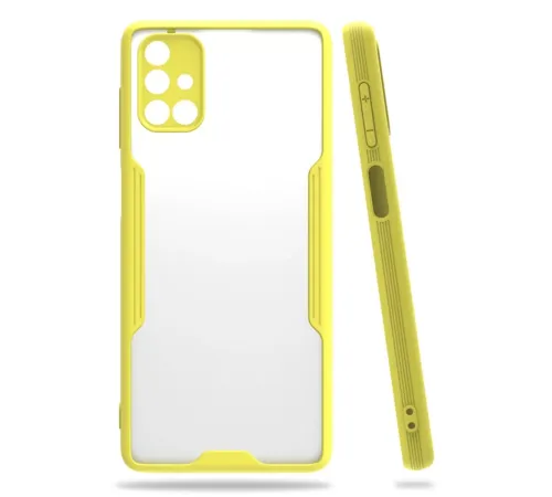 Samsung Galaxy M51 Kılıf Platin Silikon - Sarı