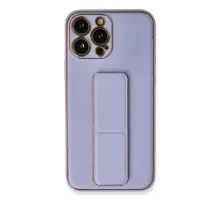 Apple iPhone 13 Pro Max Kılıf Coco Deri Standlı Kapak - Lila