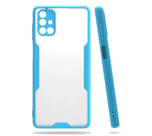 Samsung Galaxy M51 Kılıf Platin Silikon - Mavi