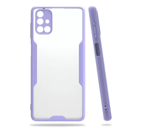 Samsung Galaxy M51 Kılıf Platin Silikon - Lila