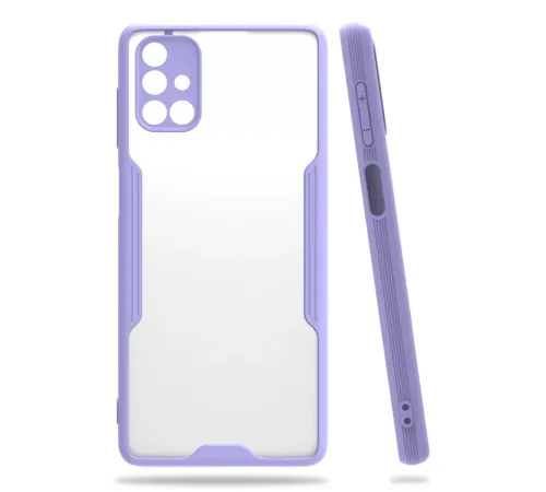 Samsung Galaxy M51 Kılıf Platin Silikon - Lila