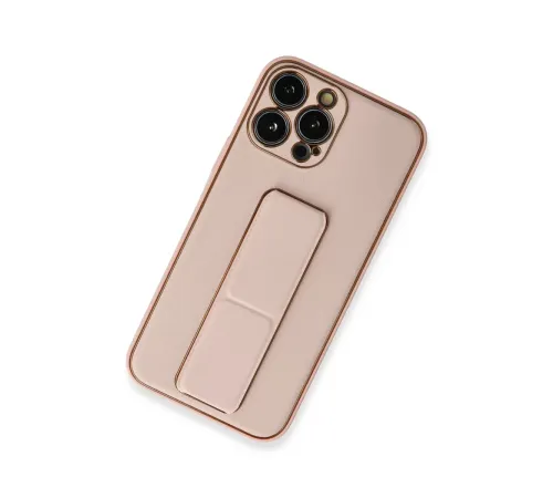 Apple iPhone 13 Pro Kılıf Coco Deri Standlı Kapak - Pembe