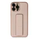 Apple iPhone 13 Pro Kılıf Coco Deri Standlı Kapak - Pembe
