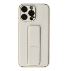 Apple iPhone 13 Pro Kılıf Coco Deri Standlı Kapak - Beyaz
