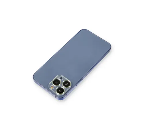 Apple iPhone 13 Pro Metal Kamera Lens Koruma Cam - Açık Yeşil