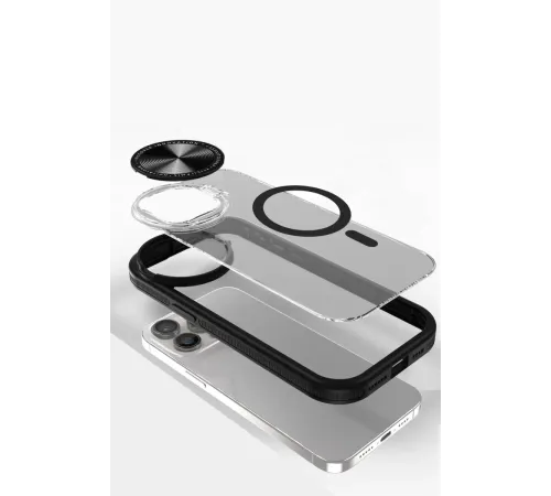 Apple iPhone 11 Kılıf Teleskop Lens Magsafe Silikon Kapak - Siyah