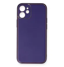 Apple iPhone 12 Mini Kılıf Coco Deri Silikon Kapak - Mor