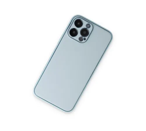 Apple iPhone 14 Pro Kılıf Coco Deri Silikon Kapak - Sky Blue